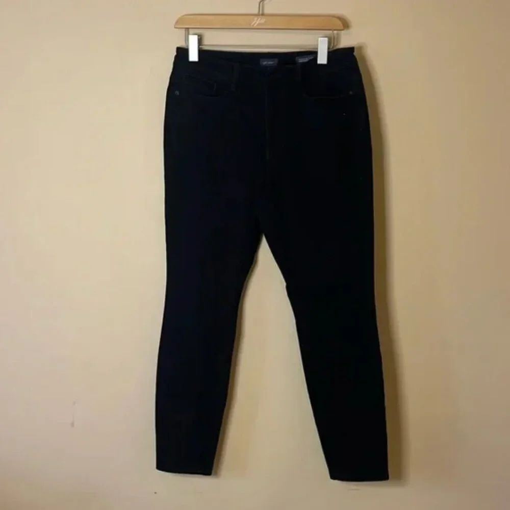 SET of 2 J.Jill Skinny Jeggings: Black & Dark Denim, Size 8 - Picture 2 of 9